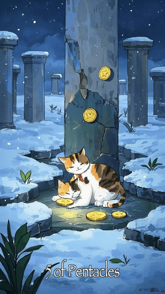 5 of Pentacles tarot card