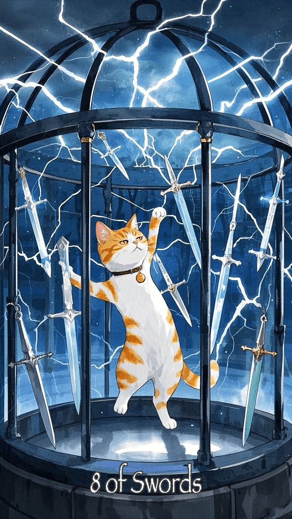 8 of Swords tarot card