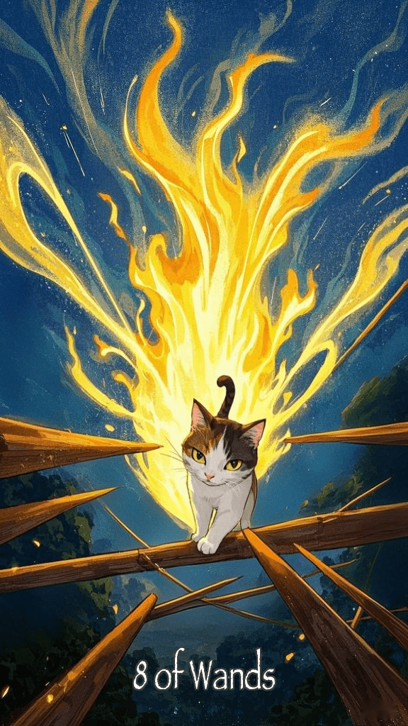 8 of Wands tarot card